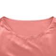 thumbnail image 5 of Women's Satin Blouse Dressy Casual 3/4 Sleeve Silk Tops Round Neck Formal Business Tshirts (Pink M), 5 of 8