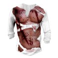 thumbnail image 1 of YDLCAFD Men's Printed Themed Button Up Long Sleeve Textured Casual T Shirt, 1 of 3