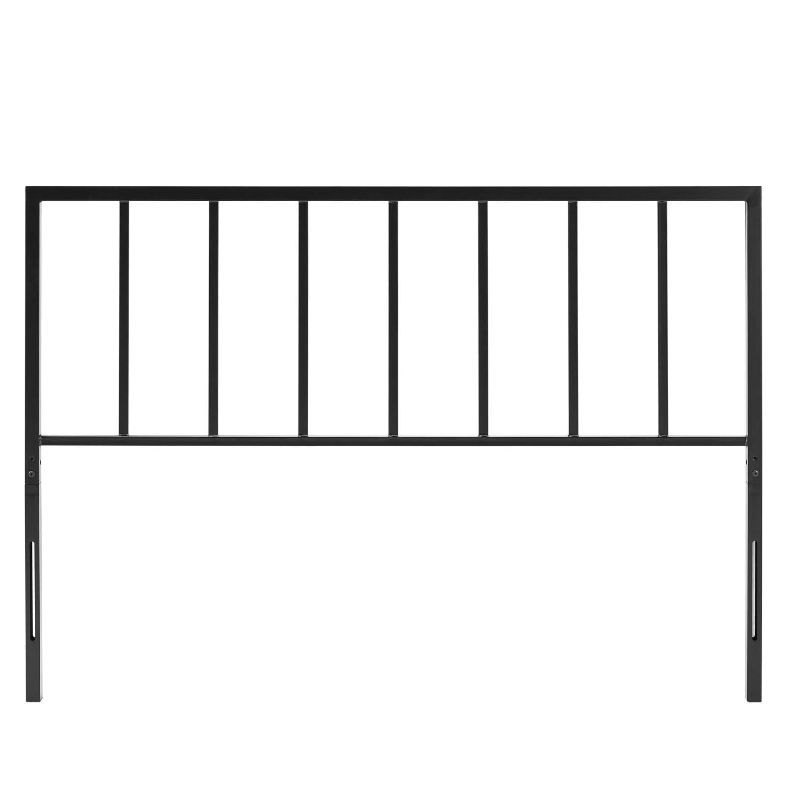 Headboard, Queen Size, Metal Steel, Black, Modern Contemporary Urban Design, Bedroom Master Guest Suite
