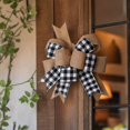 thumbnail image 6 of Christmas Buffalo Plaid Bow Burlap Black White Plaid Bows for Wreath Kitchen Decor 11.8 x 9.4 inch (Black&White), 6 of 8