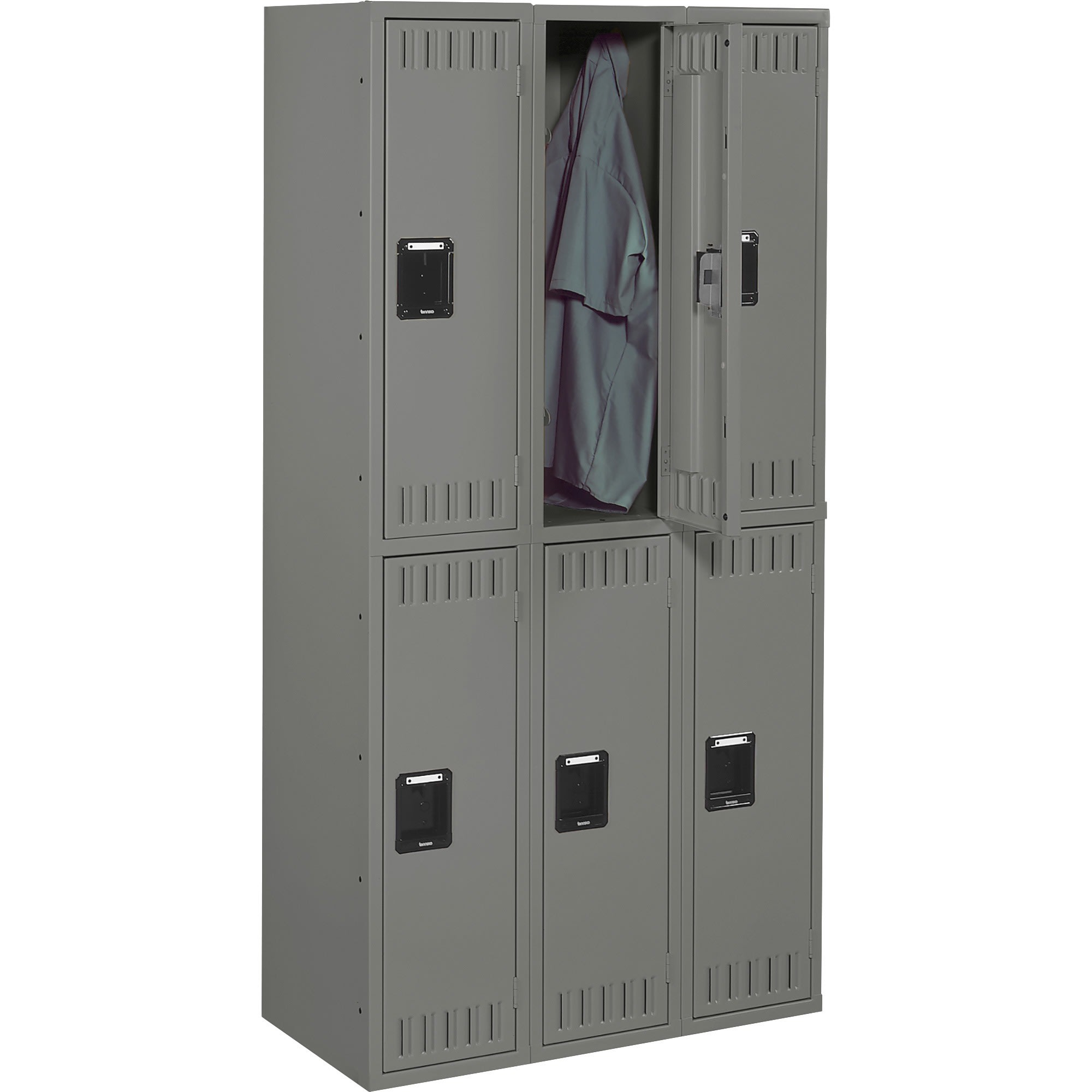 Tennsco Double Tier Locker, Triple Stack, 36"W x 18"D x 72"H - image 2 of 2