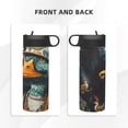 thumbnail image 3 of Yiaed Hip-Hop Duck Print Water Bottle with Straw Lid, Stainless Steel Double Wall Insulated Water Bottle | Leak-Proof and Spill-Proof Water Bottle, 3 of 8