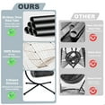 thumbnail image 3 of Egg Chair with Stand, Foldable Hanging Swing Chair with Cushions & Pillow, HDPE Rattan & Aluminum-Steel Frame, 350lbs Capacity All-Weather Indoor/Outdoor Use for Patio, Balcony, Bedroom,Dark Gray, 3 of 8