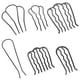 thumbnail image 5 of 6 peines de hierro para peinado de cabello largo para mujer, peine para moño recogido, peine para el cabello con dientes., 5 of 5