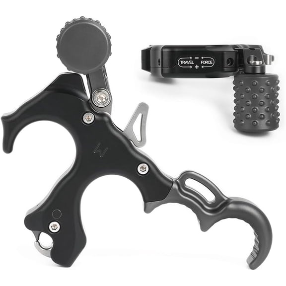 Compound Bow Release Aid Adjustable Trigger 3/4 Finger Aluminum Alloy Thumb Release Archery Hunting