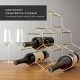thumbnail image 3 of Viski Geo 6-Bottle Countertop Wine Rack, Kitchen Home Décor, Gifts, Gold, 3 of 8