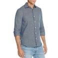 thumbnail image 1 of Oobe Brand Mens Excella Gingham Button Up Shirt, Blue, Small, 1 of 1