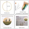 thumbnail image 3 of Full Set of Hand-Made Embroidery Starter Kit, Plant Cross Stitch Kits for Beginners Including Patterned Embroidery Cloth,Sun Flower Embroidery with Bamboo Hoop,Color Floss,Tools Kit, 3 of 9