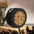 thumbnail image 6 of Yiaed Vintag Ancient Sailboats Print Travel Jewelry Case Bridesmaid Gift Boxes Jewelry Travel Organizer Small Round Jewelry Box Mini Storage-Black, 6 of 7