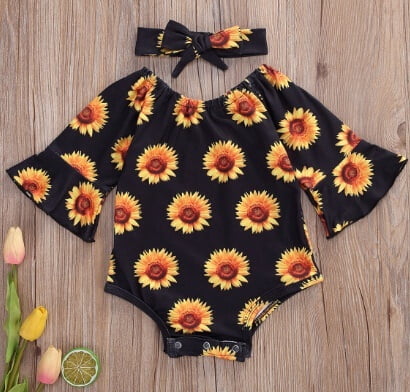 sunflower print headband