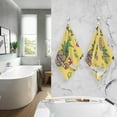 thumbnail image 6 of SKYSONIC Hand Towels Funny Pineapple Mushroom Patterned 2 PCS, Cotton Bath Towel for Drying Face Hands Body ,Absorbent Lightweight Towels for Bathroom Ktichen Travel Gym, 16"x28", 6 of 7