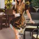 thumbnail image 3 of Balery Cow With Butterflies Lilies Vestidos sueltos de manga corta para mujer, vestidos de verano 2025, vestidos casuales de corte A con vuelo., 3 of 6