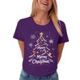 thumbnail image 5 of TOWED22 Winter T-Shirt for Women Family Christmas Party Tops Funny Xmas Tree Outside Snowman Graphic Tees,L, 5 of 6