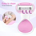 thumbnail image 4 of Women Manual Body Hair Shaver Trimmer Portable Face Leg Hair Removal Tool Epilator Pink, 4 of 9