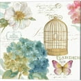 thumbnail image 3 of Metaverse Lisa Audit 'Rainbow Seeds Floral Birdcage' Canvas Art (Set of 2), 3 of 4