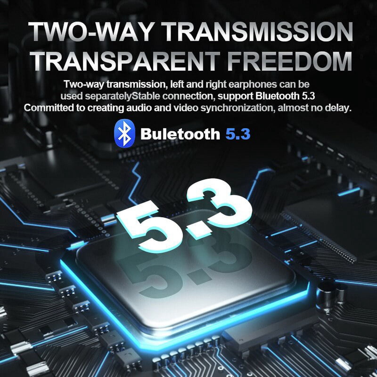 2022 New Creative True Wireless Headphones Transparent Charging Case Bluetooth Earphones 5.0 Dual In-ear Sports Running Earbuds - Earphones &amp; Headphones