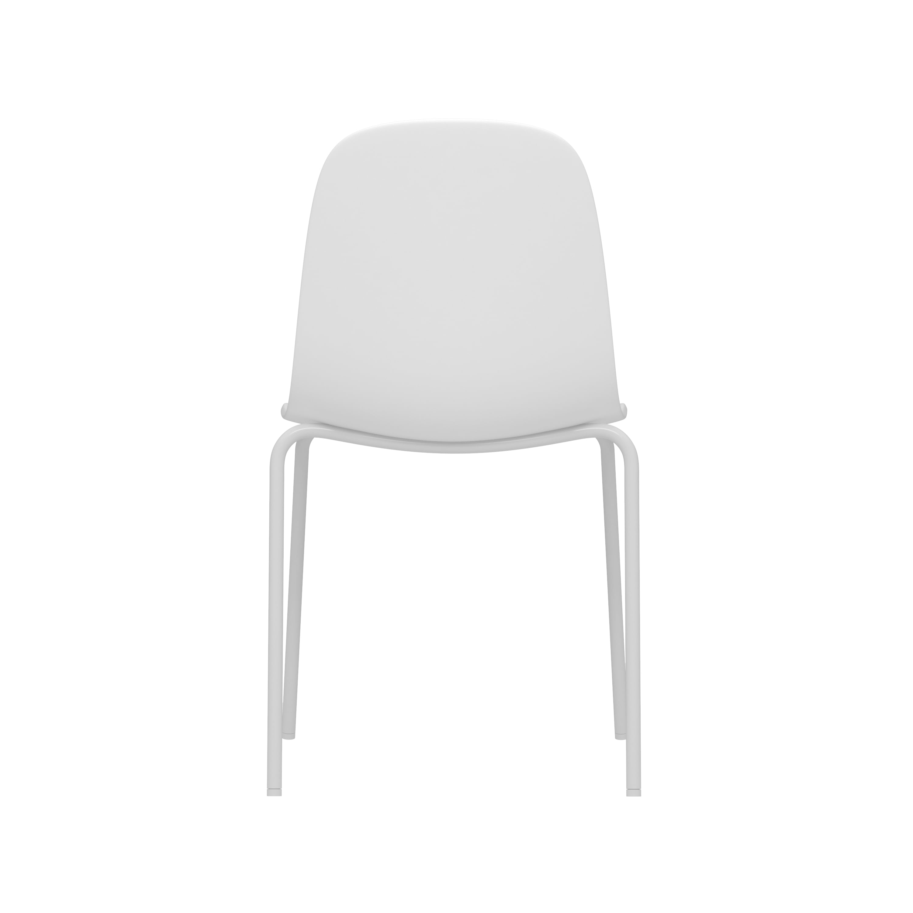 Mainstays Modern Stackable Dining Chairs, Set of 4, White