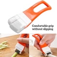 thumbnail image 1 of Onion Slicer Stainless Steel Vegetable Chopper Scallion Slicing Onion Chopper Tool Curved Handle Kitchen Cutlery, Orange, 1 of 6