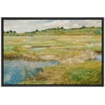 thumbnail image 2 of PixonSign Framed Wall Art Green Spring Pond Landscape Floral/Botanical Nature Wilderness Artwork Field Oil Paintings Modern Scenery Canvas Prints Colorful for Rooms - 16"x24" Black, 2 of 5