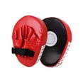 thumbnail image 1 of Almohadilla de boxeo, almohadilla de perforación de boxeo, almohadilla de de cuero PU curvada Mitts Hand Target para karate de kickboxing de Rojo, 1 of 8