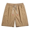 thumbnail image 4 of Hurxie Men's Casual 7 Inch Shorts Twill Drawstring Summer Beach Stretch Golf Shorts with Pockets Coffee,4XL, 4 of 5