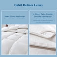 thumbnail image 6 of Dafinner Hotel Luxury Goose Feathers Down Comforter King Size, 100% Organic Cotton Cover, All-Season Comfort Duvet Insert (106x90, White), 6 of 8