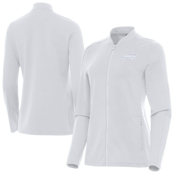Women's Antigua  White Buffalo Bills Continual Full-Zip Jacket