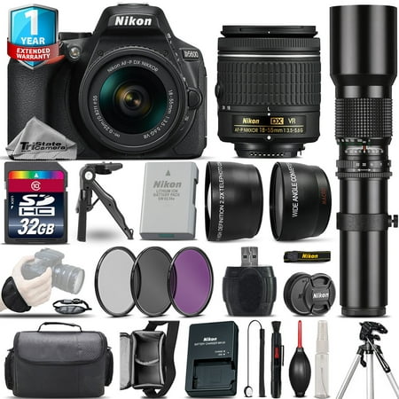 Nikon D5600 DSLR Camera + 18-55mm VR + 500mm Lens + Filter Kit + 1yr