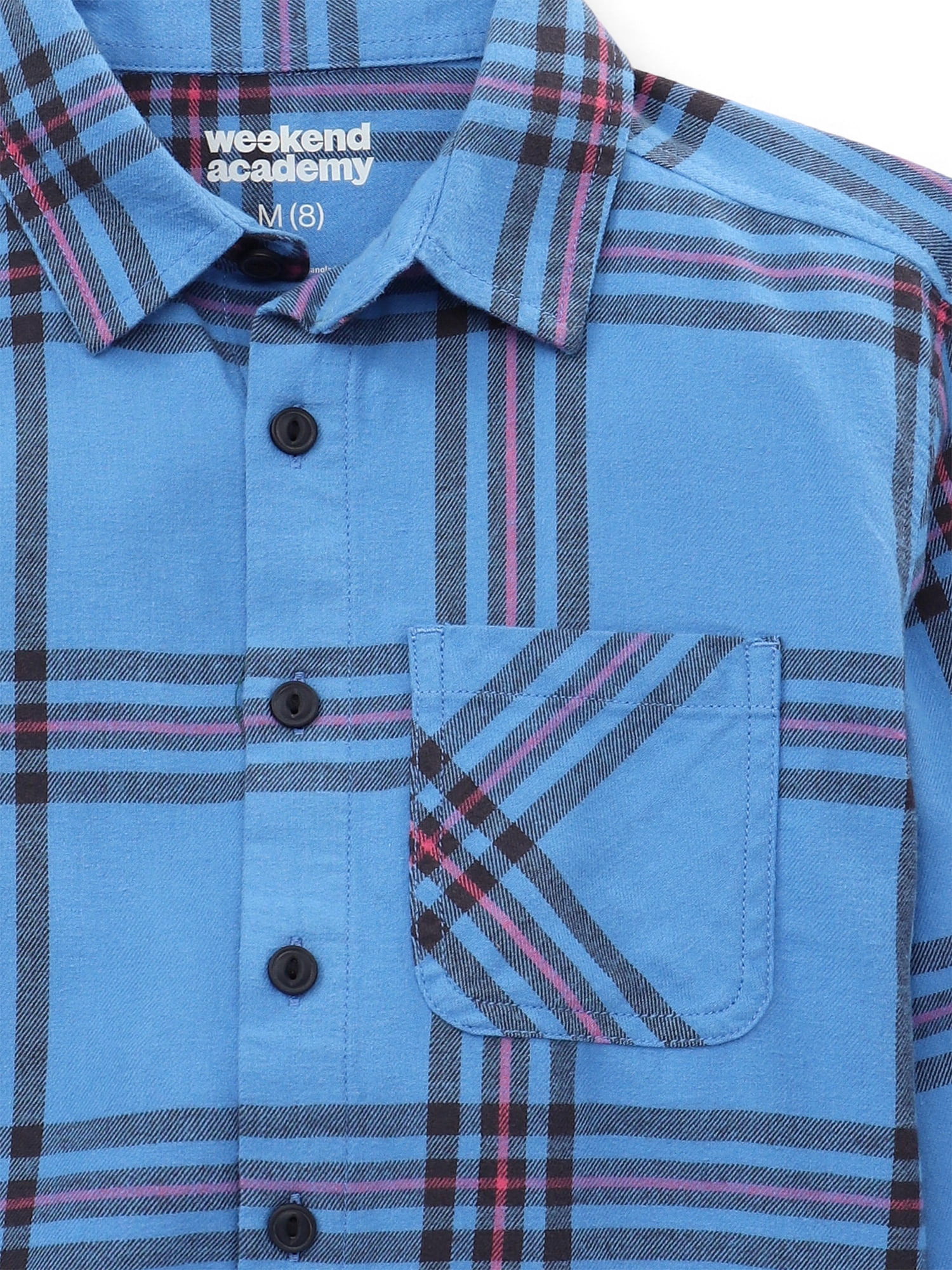 Weekend Academy Boys Flannel Long Sleeve Shirt, Sizes 4-18