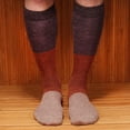 thumbnail image 3 of BambooMN Women's Rayon from Bamboo Fiber Classic Casual Crew Vintage 3 Color Stripe Socks - 2 Pair Value Pack, 3 of 5