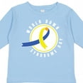 thumbnail image 4 of Inktastic World Down Syndrome Day with Yellow and Blue Ribbon Boys or Girls Long Sleeve Toddler T-Shirt, 4 of 5