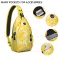 thumbnail image 4 of Natural Wood Pattern Sling Backpack, Lightweight and Durable Travel Crossbody Bag with Rustic Wood Texture, Weathered Woodgrain Print and Vintage Style, 4 of 6