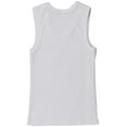 thumbnail image 4 of ToBeInStyle Boy's Pack of 4 Ultra-Soft Cotton Tank Tops - White - 3-6 Months Old, 4 of 4