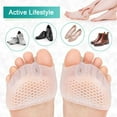 thumbnail image 5 of 2 Pair Gel Toe Separator Metatarsal Pads Kit, Toe Stretcher Bunion Spacer for Orthotic Overlapping Toes, Hammer Toes, Bunion Pain Relief for Barefoot, Wear in Socks or Shoes, 5 of 5