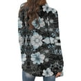 thumbnail image 5 of Hxshgdsn Womens Tops Women's Floral Cardigan 2025 Long Sleeve Boho Essentials Fall Outfits For&nbsp;Women&nbsp;2025 Black M, 5 of 6