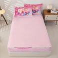thumbnail image 4 of Homewish Cute Mermaid Pattern Zipper Twin Comforter Sets with Fitted Sheet and 2 Pillowcases,Ocean Life Sea Animal Zipper Bedding Set For Girls Teens,Reversible,4 Pieces, 4 of 7