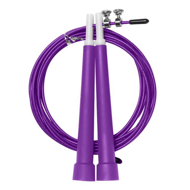 CSChome Rope Skipping 1 Set Workout Equipment Kids Adults Steel Wire Jump Rope with Ergonomic Handle Weighted Adjustable Fitness Rope Skipping