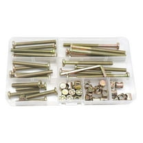 Plated Screws and Barrel Nuts Assortment Set - M6 Furniture Socket Head Screws for Cots Beds Cabinets - 5 Lengths Rustproof