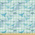 thumbnail image 2 of Ambesonne Birds and Nature Fabric by the Yard Upholstery, Azure Vibe Wings, 5 Yards, Sky Blue Pale Sky Blue, 2 of 5