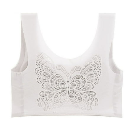 

Actoyo Women s Invisibles Comfort Large Size Sports Sleep Underwear Seamless Lightly Lined Hollow Back Bra M-7XL