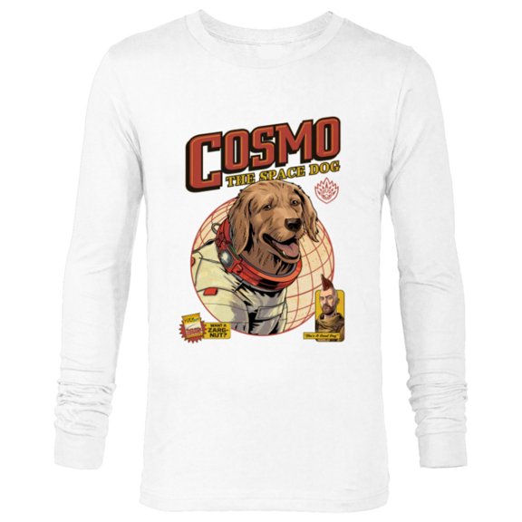 Marvel Guardians of the Galaxy Volume 3 Cosmo the Space Dog - Long Sleeve T-Shirt for Men - Customized-White