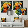 thumbnail image 4 of Designart "Parrot in a Tropical Paradise V" Animals Metal Wall Art, 4 of 5