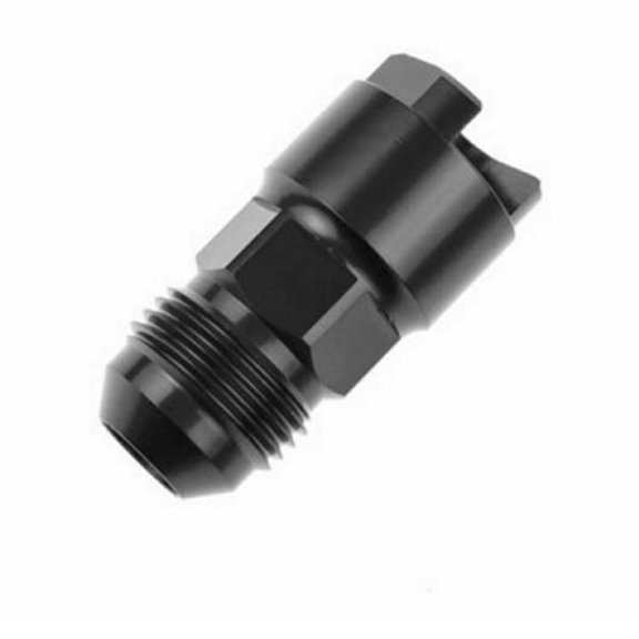 Red Horse Performance Fuel Line Adapter -08 AN Male To 3/8 SAE Quick-Disconnect Female | Black