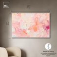 thumbnail image 5 of Blush Coral Lands Canvas Pastel Abstract Art by Art Remedy, Silver Frame, 54" x 36", 5 of 7