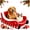 Red, variant on Dog Sleigh Bed - Santa Sleigh Dog Bed, Soft Plush Washable Long-Lasting, Non-Slip Bottom, Plush Soft Raised Bolster Bed for Indoor Winter Holiday Decor