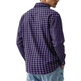 thumbnail image 6 of Men's Plaid Button Down Shirts Casual Long Sleeve Button Down Lapel Collar Dress Shirts Regular Fit Gingham Shirts 2026 Fall Fashion Clothing, 6 of 6