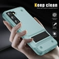 thumbnail image 4 of SaniMore for Samsung Galaxy S22 Plus Case 2022, Military Grade Shockproof Cover Heavy Duty Hybrid Soft TPU+Hard PC Case Non-Slip Gripping Case with Hidden Kickstand, Green, 4 of 8