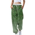 thumbnail image 1 of Birdeem Women Fashion Color Blocked Printed Drawstring Pants, 1 of 5