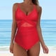 thumbnail image 2 of MKLEKYY Trajes De Baño Completo Mujer Women Mesh 1 Piece Swimwear Push Up Padded Bikini Swimsuit Training Athletic Swimwear Sport Shirred Tank Swimwear Vintage Bathing Suits, 2 of 4