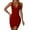 Wine, variant on Efsteb Women's Bodycon Corset Mini Dresses V Neck Ruched Sleeveless Spaghetti Strap Dresses Backless Pleated Cocktai Dress (Brown,XS)